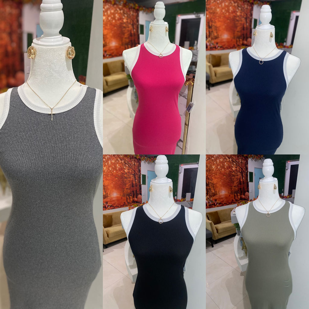 Ribbed Tank Dress