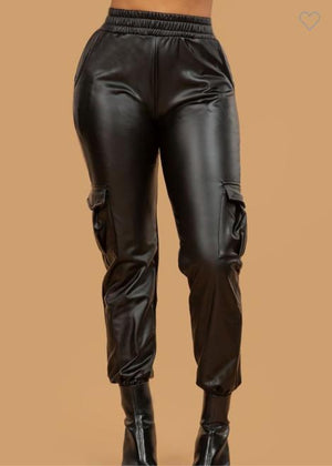 Cargo  Leather Pants