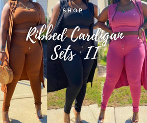 Ribbed Cardigan II Sets