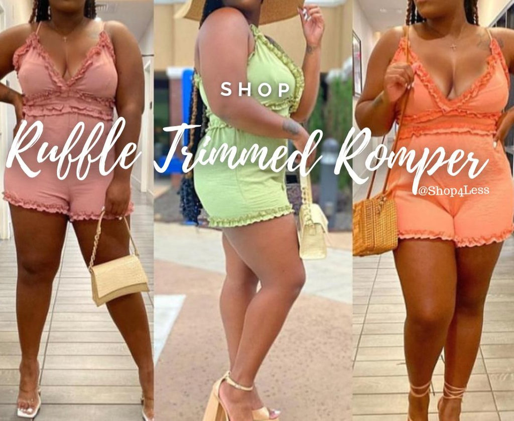 Ruffle Trimmed Romper